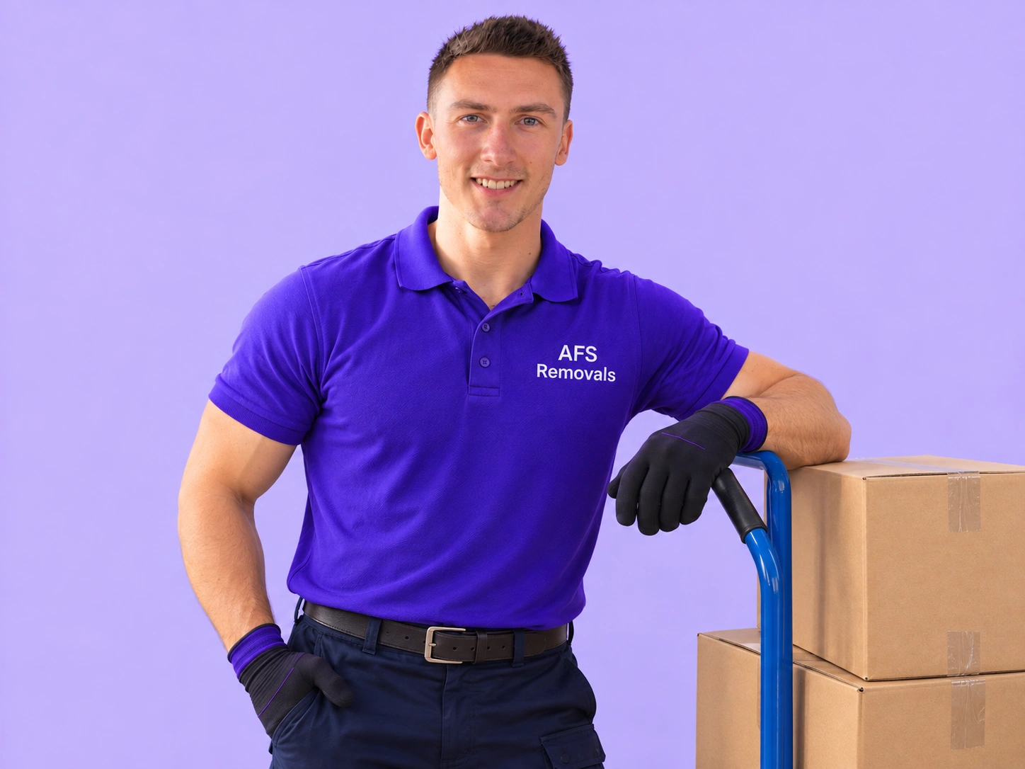 AFS Removals mover ready for a move