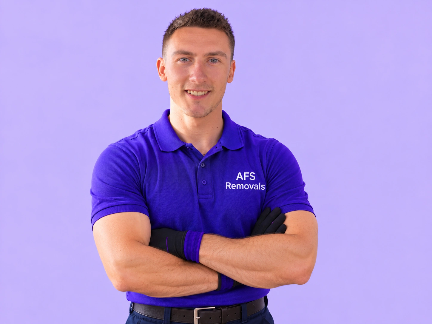 AFS Removals mover with arms folded
