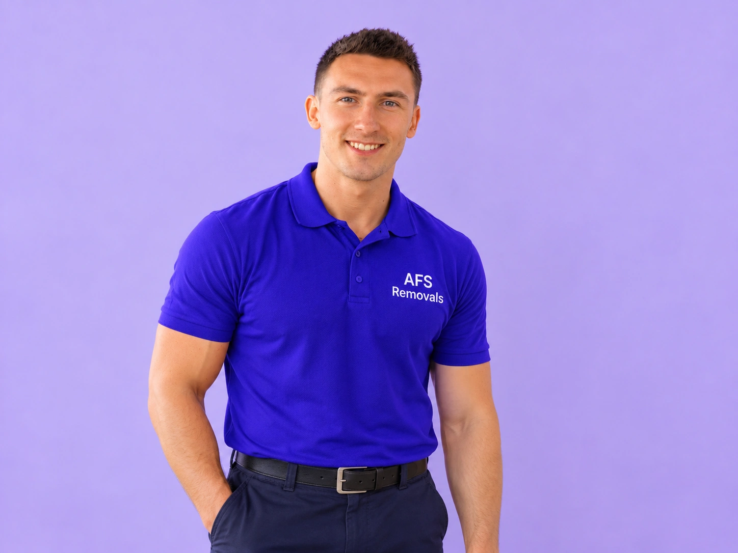 AFS Removals mover standing ready